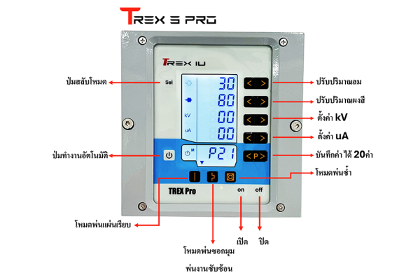 เครื่องพ่นสีฝุ่น ดิจิตอล รุ่น TREX 3 - Image 7